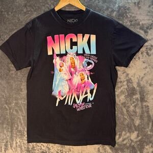 Rap Tee x Nicki Minaj x Pink Friday 2 World Tour Tee Official Merch Medium Black